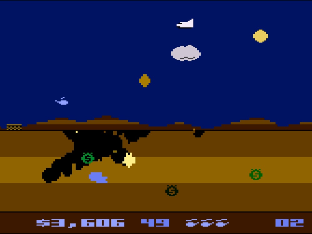 Gameplay of Chopper Hunt for Atari 8 Bit